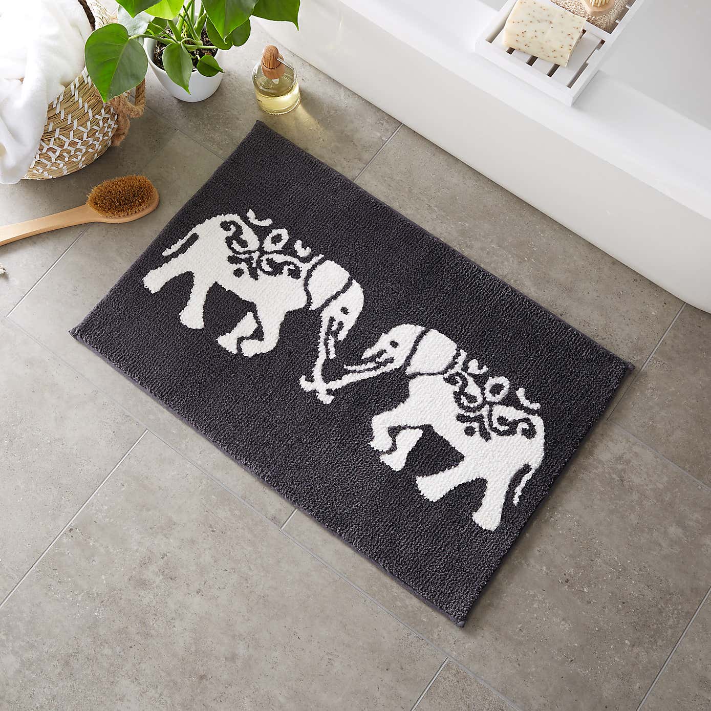 Elephants Bath Mat