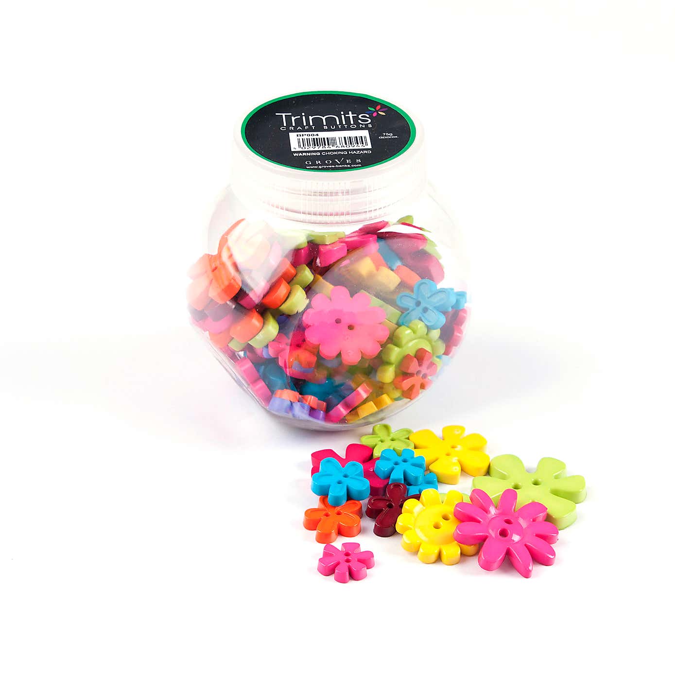 Button Jar Flowers Mix