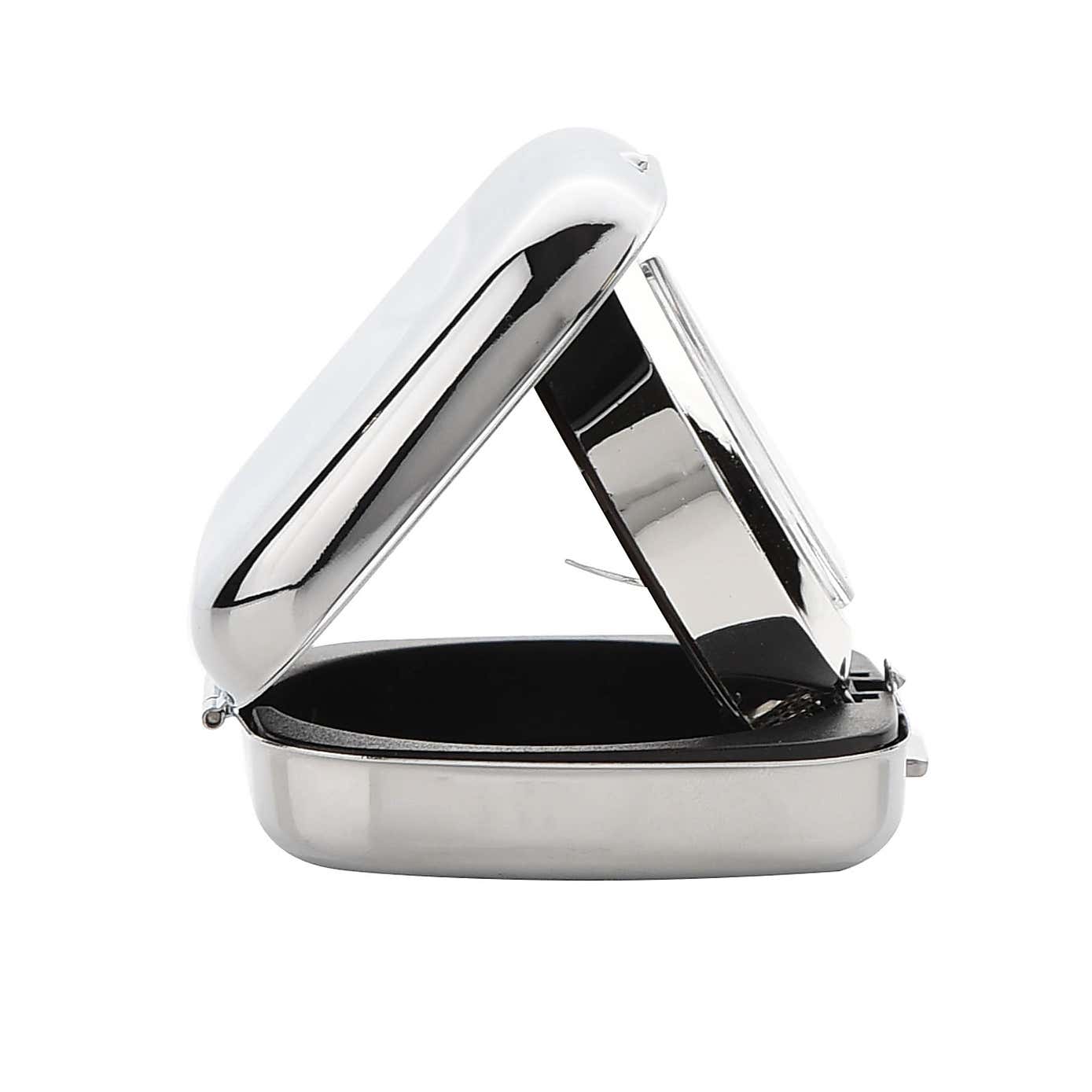 Widdop Silver Metal Cased Alarm Clock