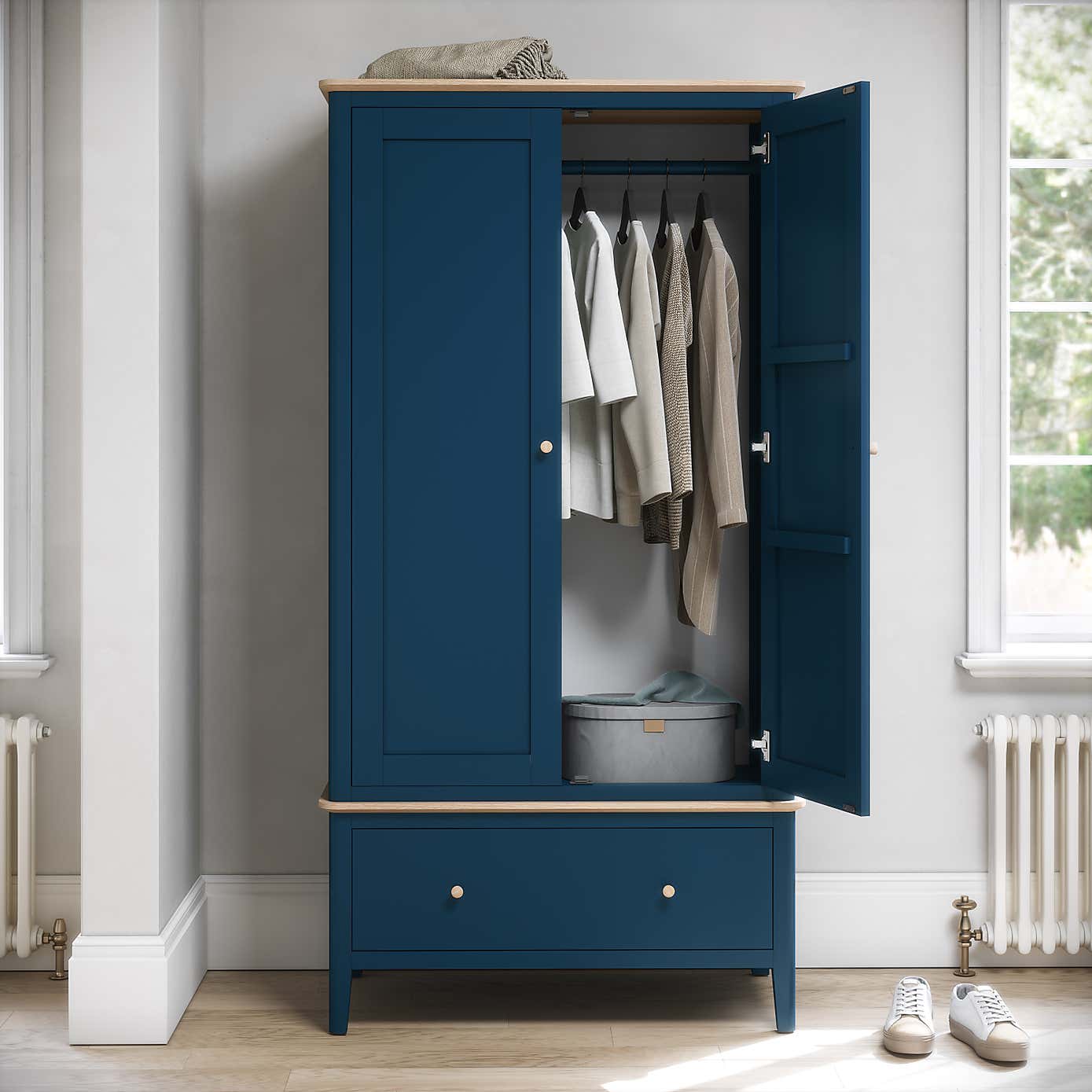 Marlow Double Wardrobe with Drawer