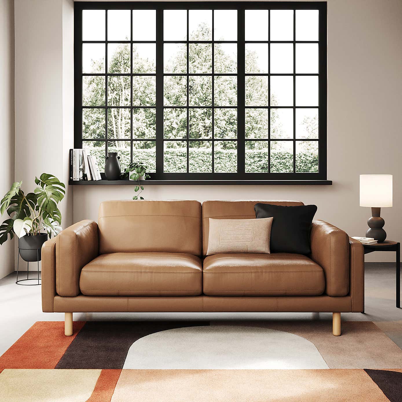 Newton Classic Leather 3 Seater Sofa
