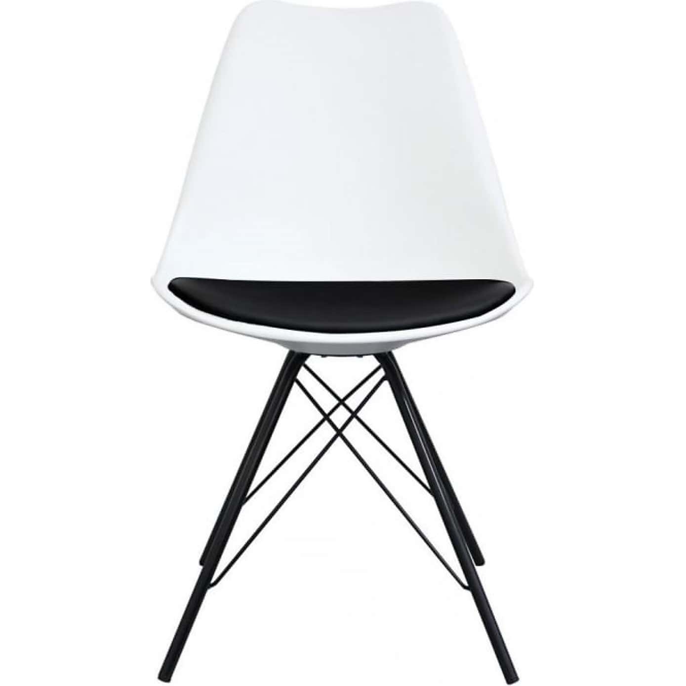 Fusion Living Soho White Plastic Dining Chair