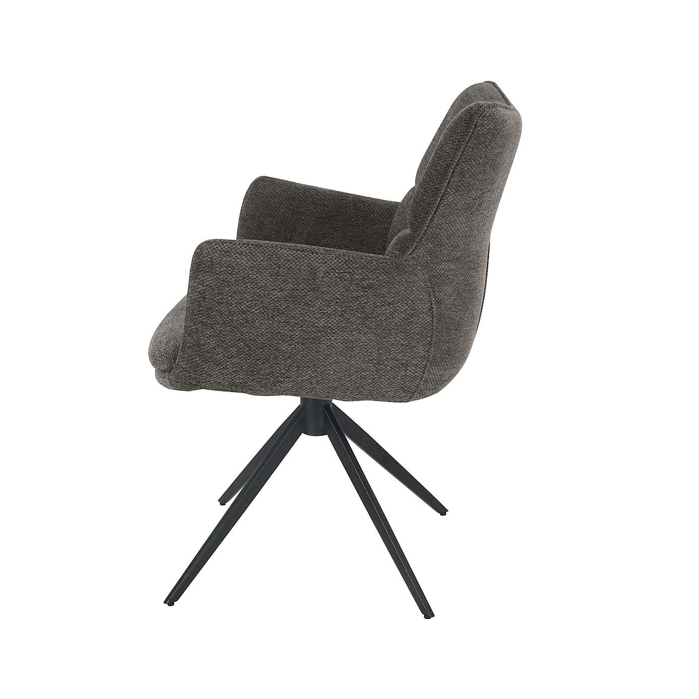 Indus Valley Camden Swivel Dining Chair, Chenille