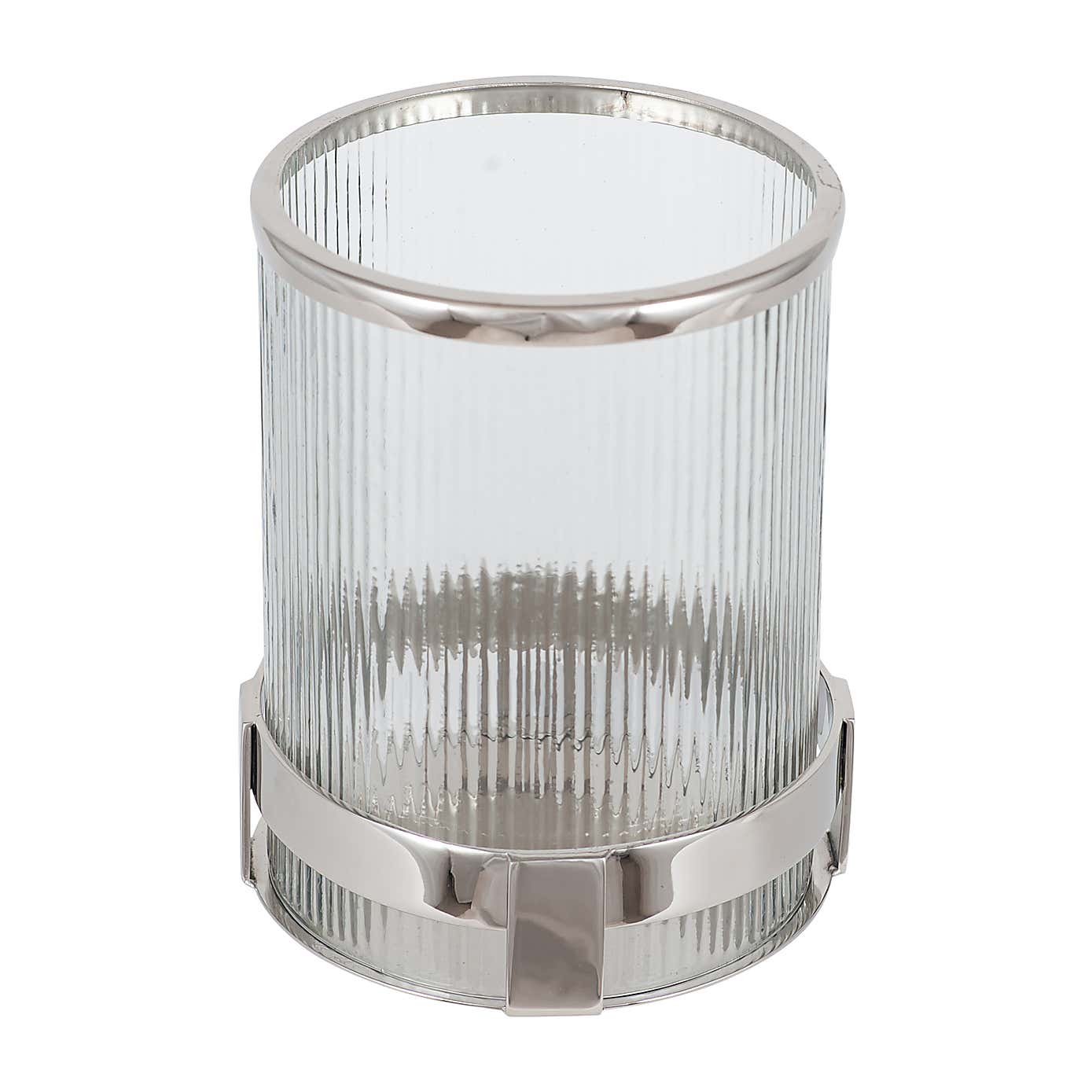 Metal and Glass Hurricane Lantern