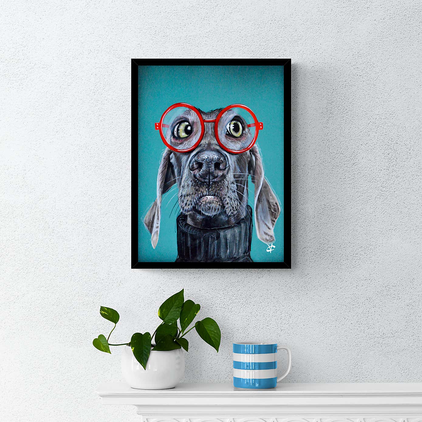 Vincent the Weimaraner Framed Print