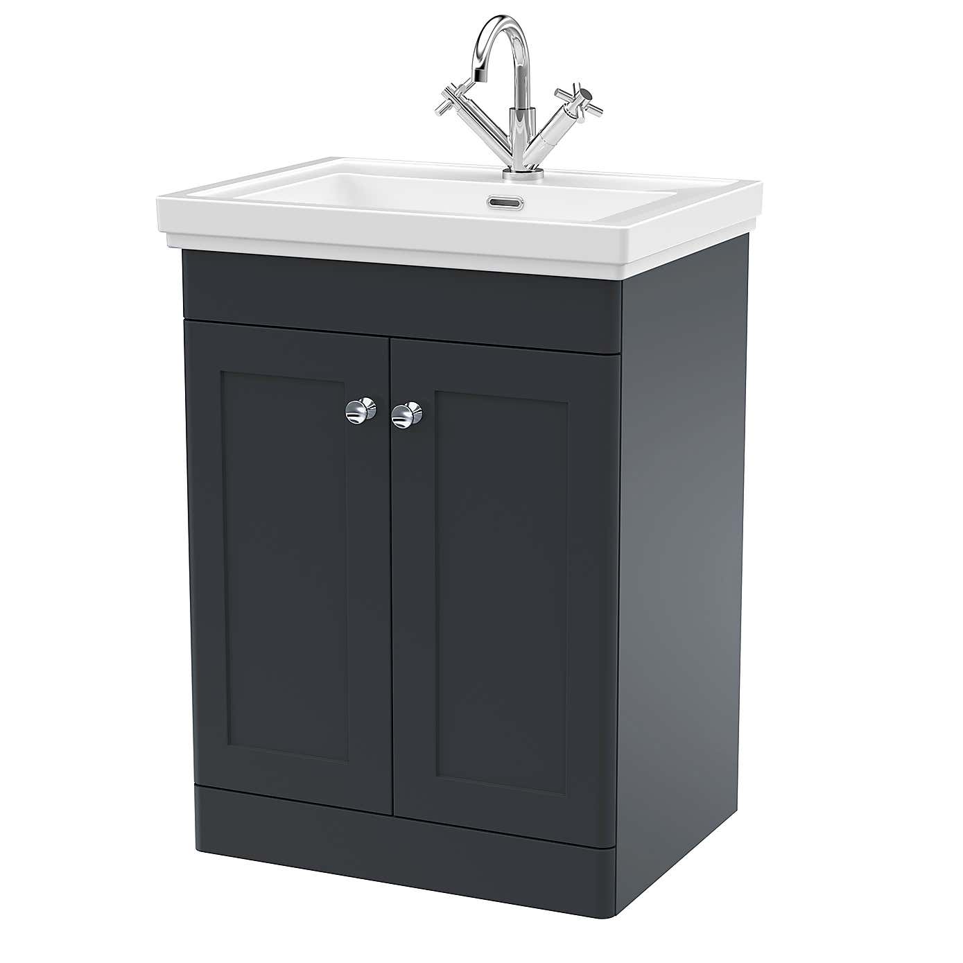 Classique Floor Standing 2 Door Vanity Unit with Basin