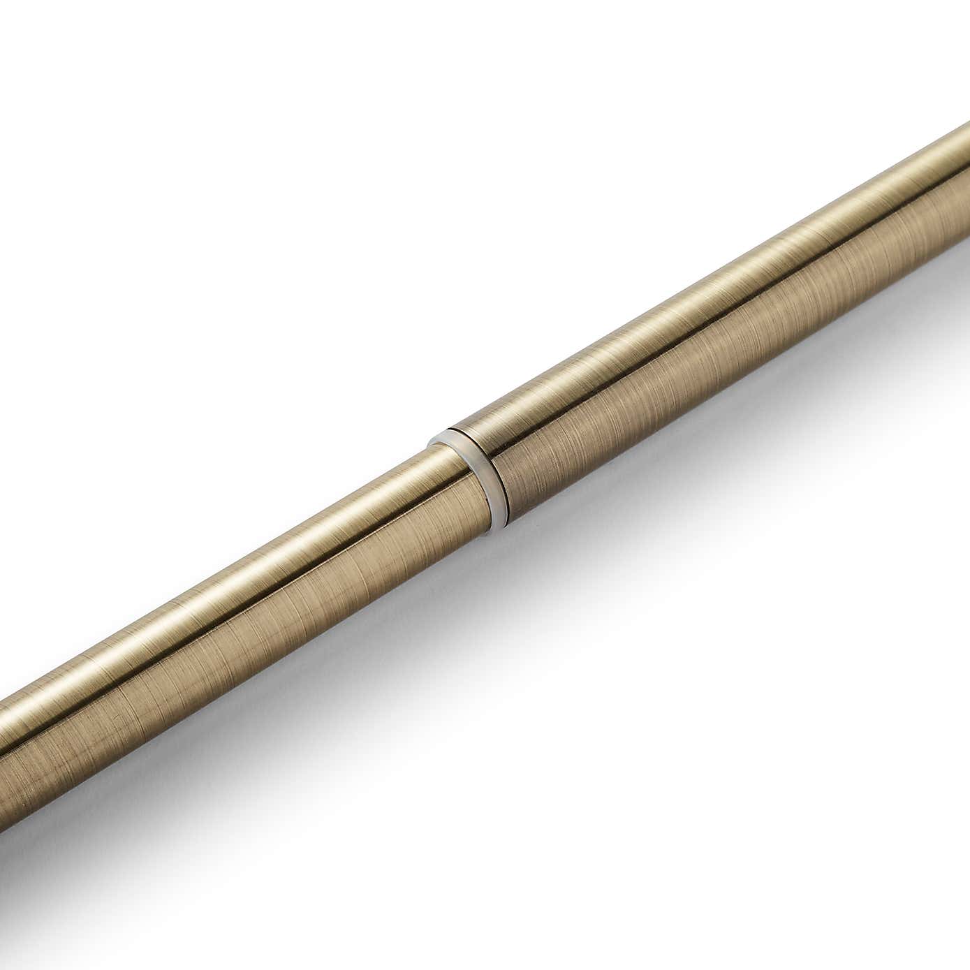 Caged Ball Extendable Metal Eyelet Curtain Pole