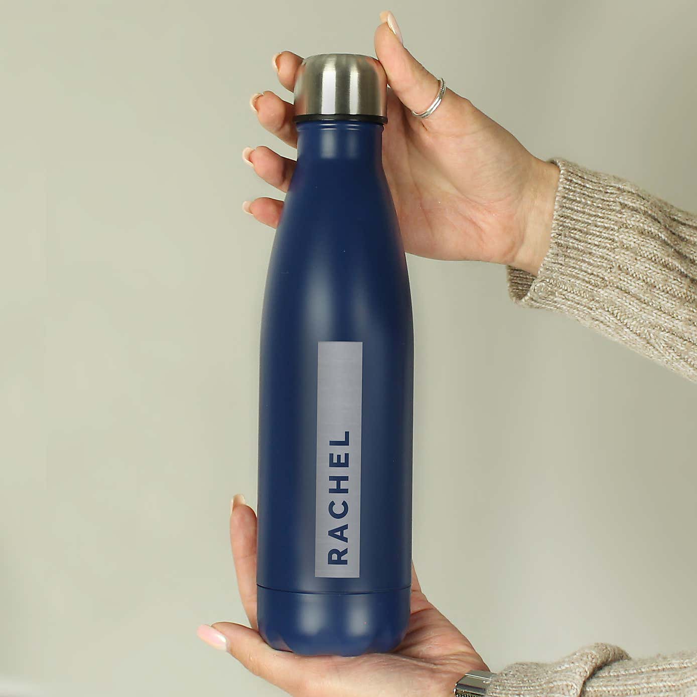 Personalised Rectangle Metal Insulated Drinks Bottle