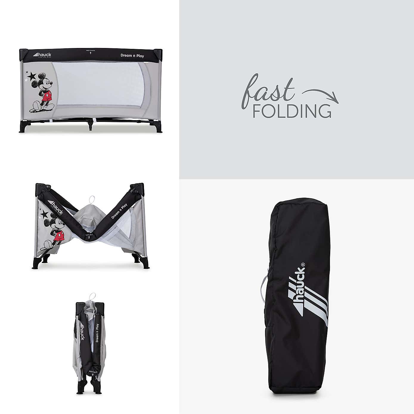 Disney Dream 'n Play Mickey Stars Travel Cot