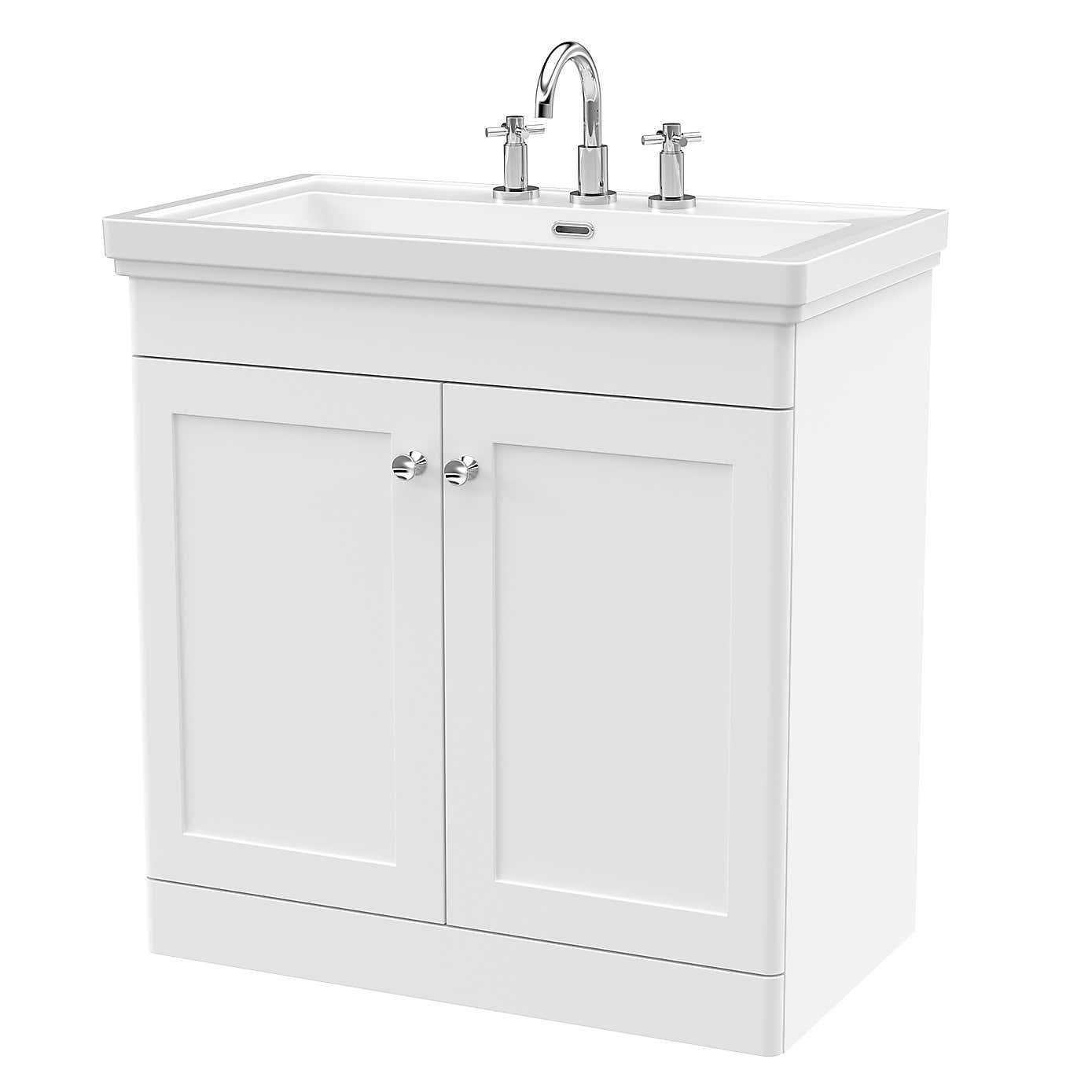Classique Floor Standing 2 Door Vanity Unit with Basin