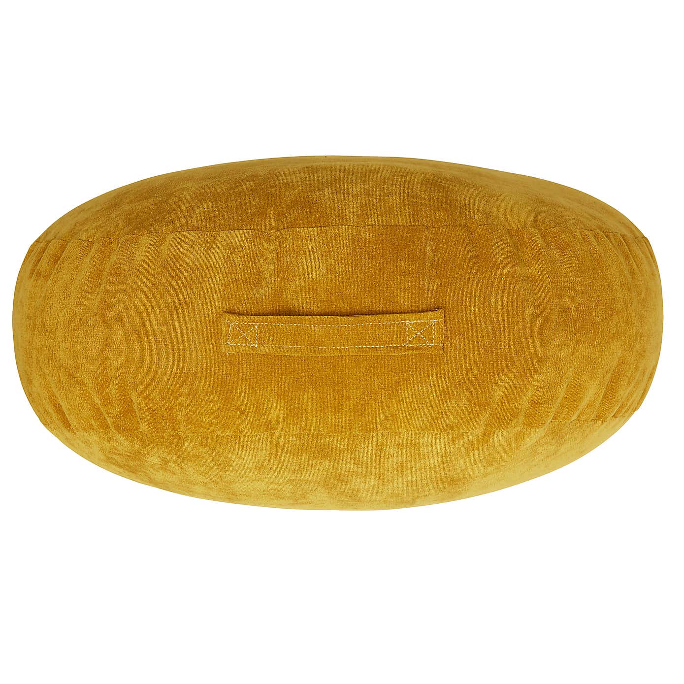 Matte Velour Ochre Floor Cushion