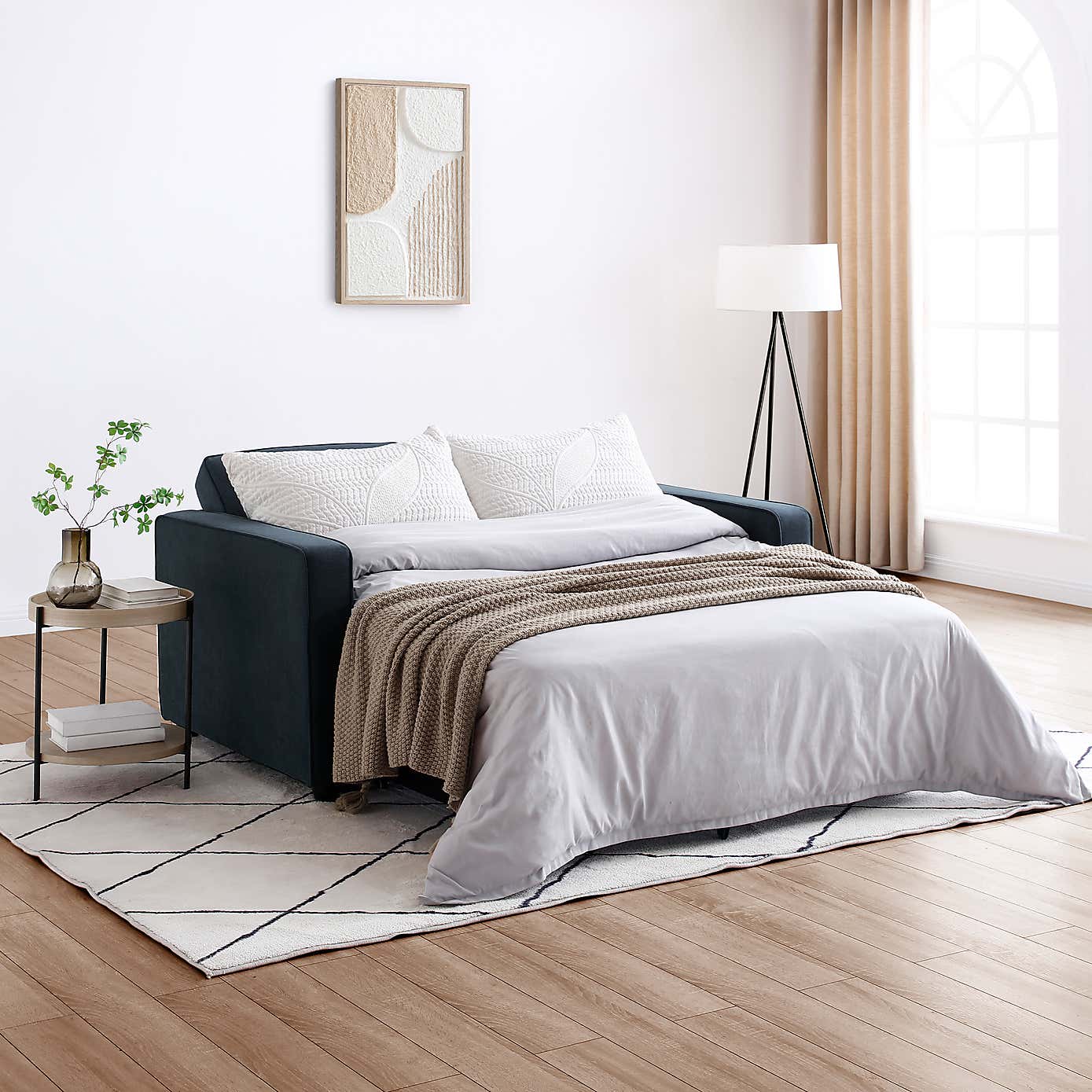 Kayden Fabric Pop Up 2 Seater Double Sofa Bed