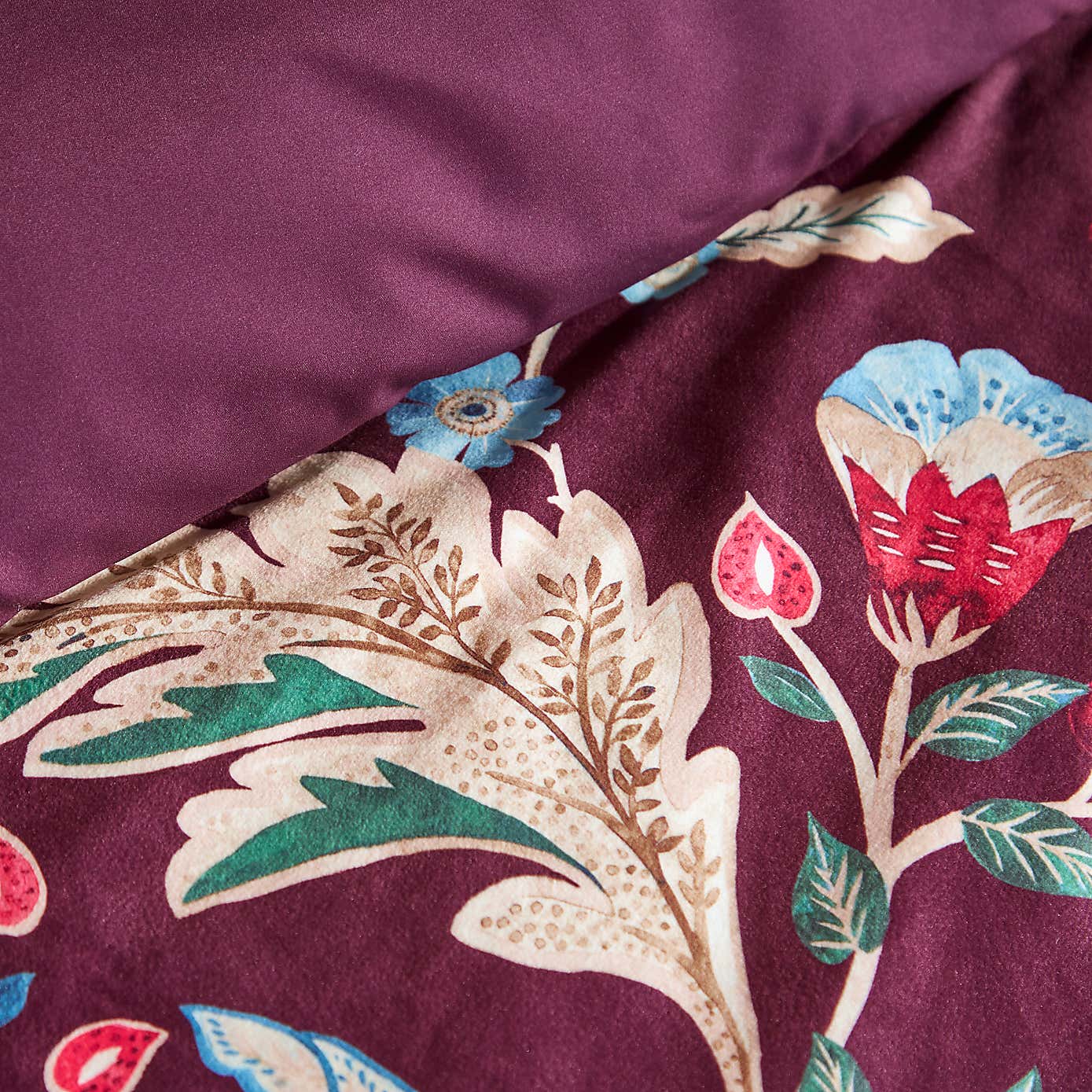 Delilah Purple Floral Fruit Tree Duvet Cover & Pillowcase Set