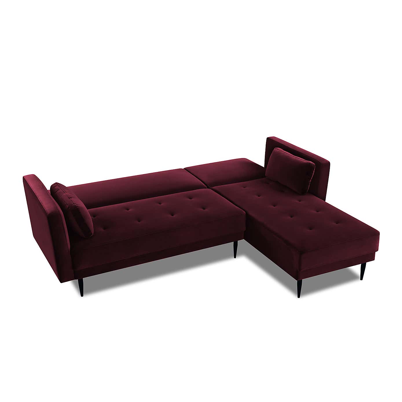 Selassi Velvet 3 Seater Corner Sofa Bed