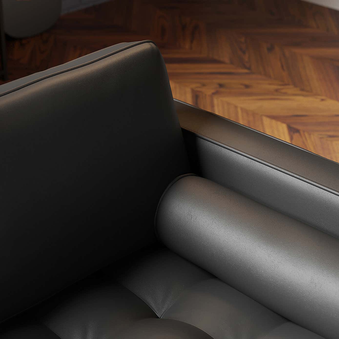 Zoe Faux Leather Right Hand Corner Sofa