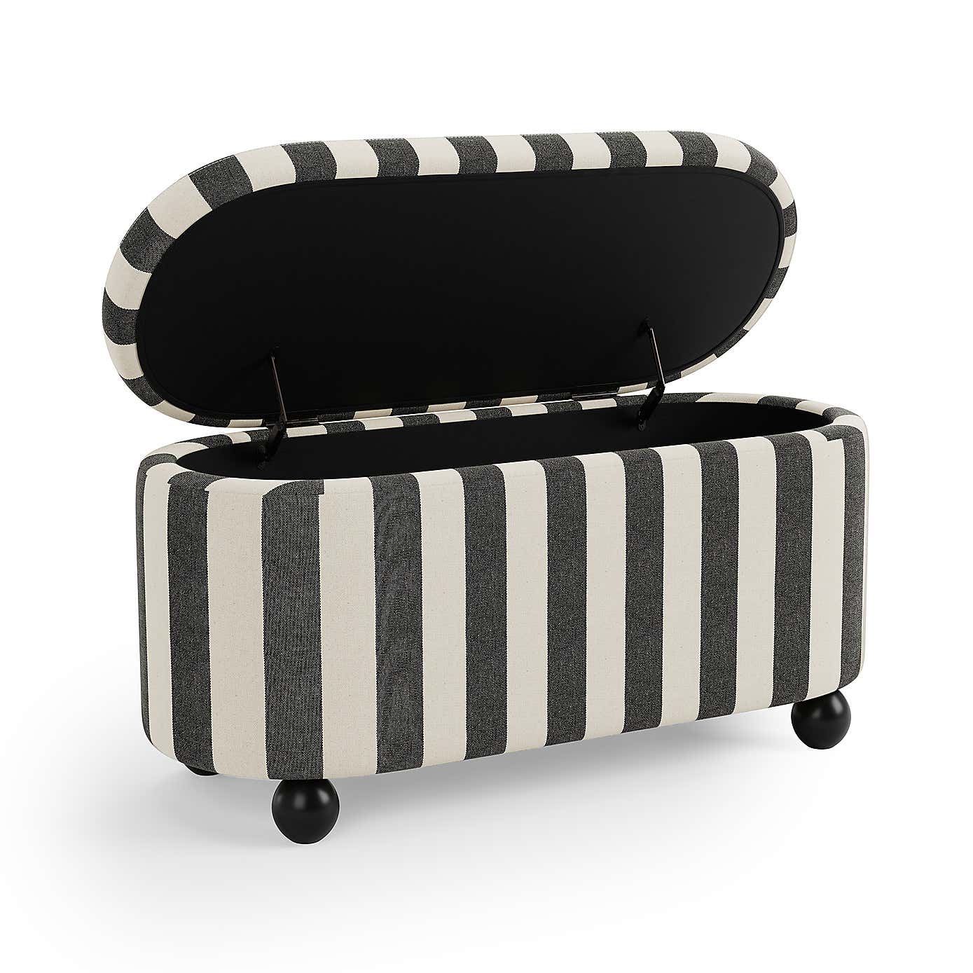 Nylah Linford Stripe Storage Ottoman