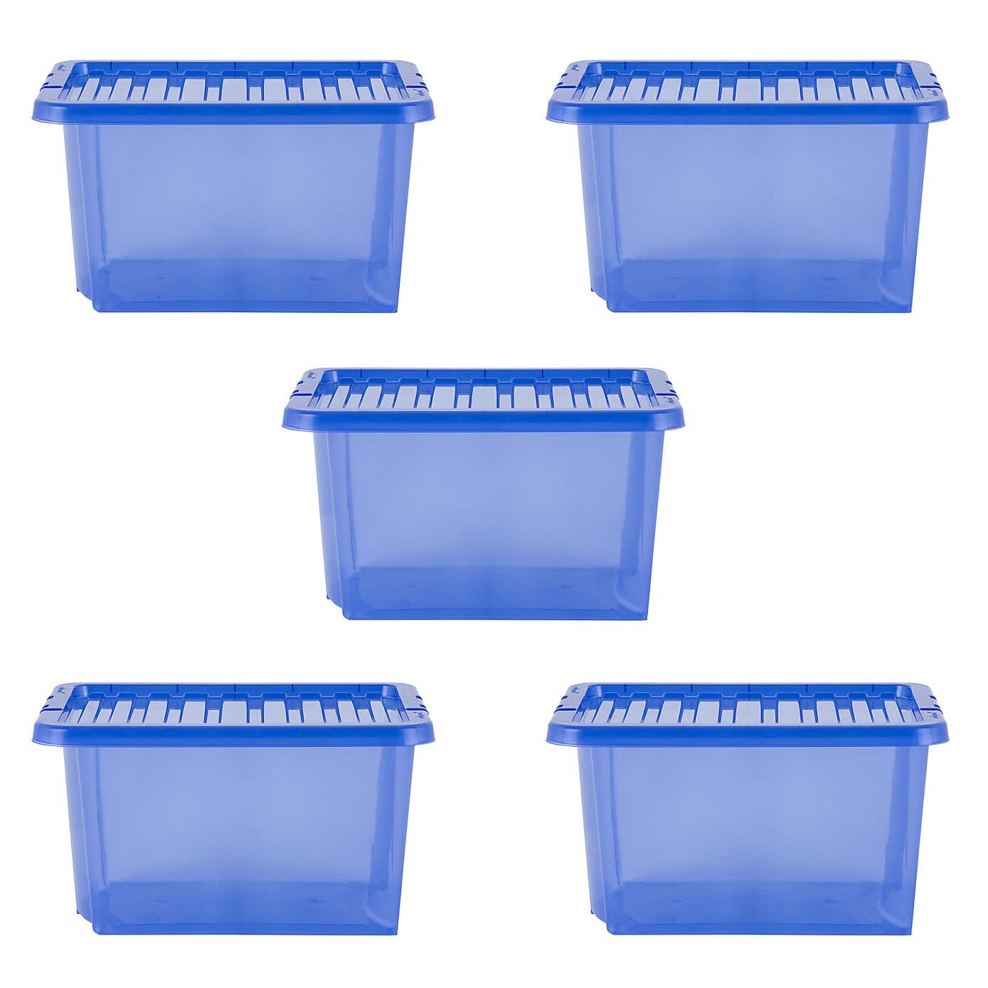 Wham Crystal Set of 5 Storage Boxes & Lids