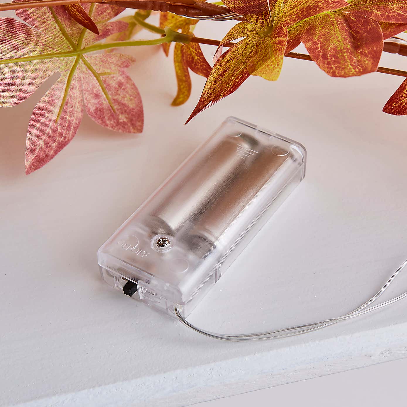 Artificial Autumnal Leaves Lit Garland