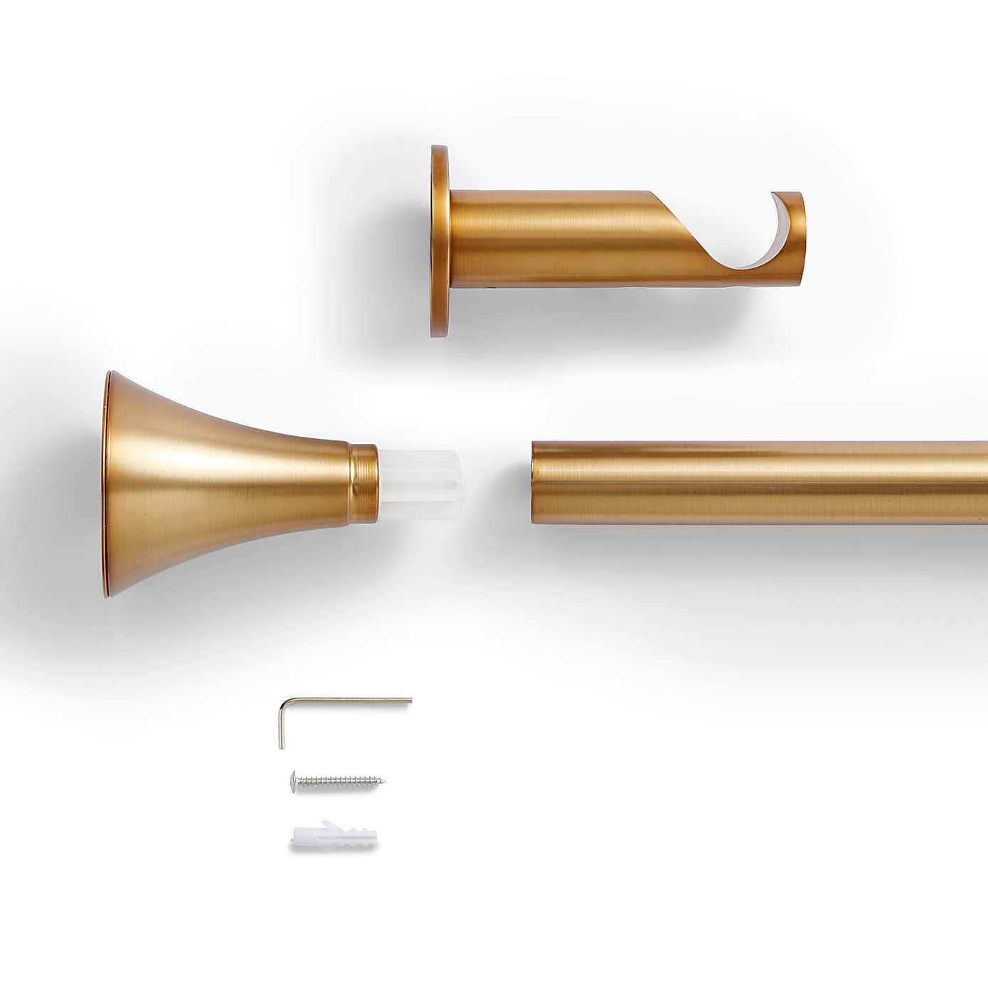 Flush Trumpet Fixed Metal Curtain Pole