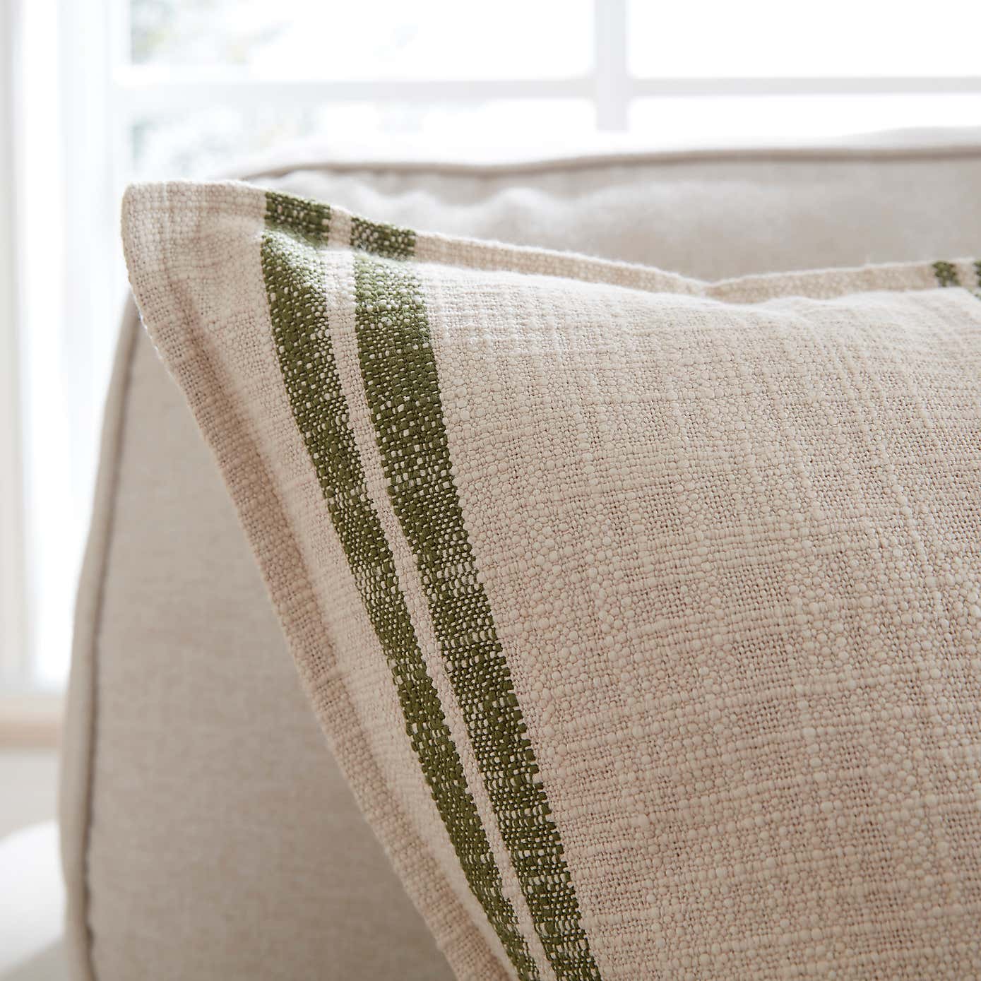 Churchgate Mallory Stripe Cotton Square Cushion