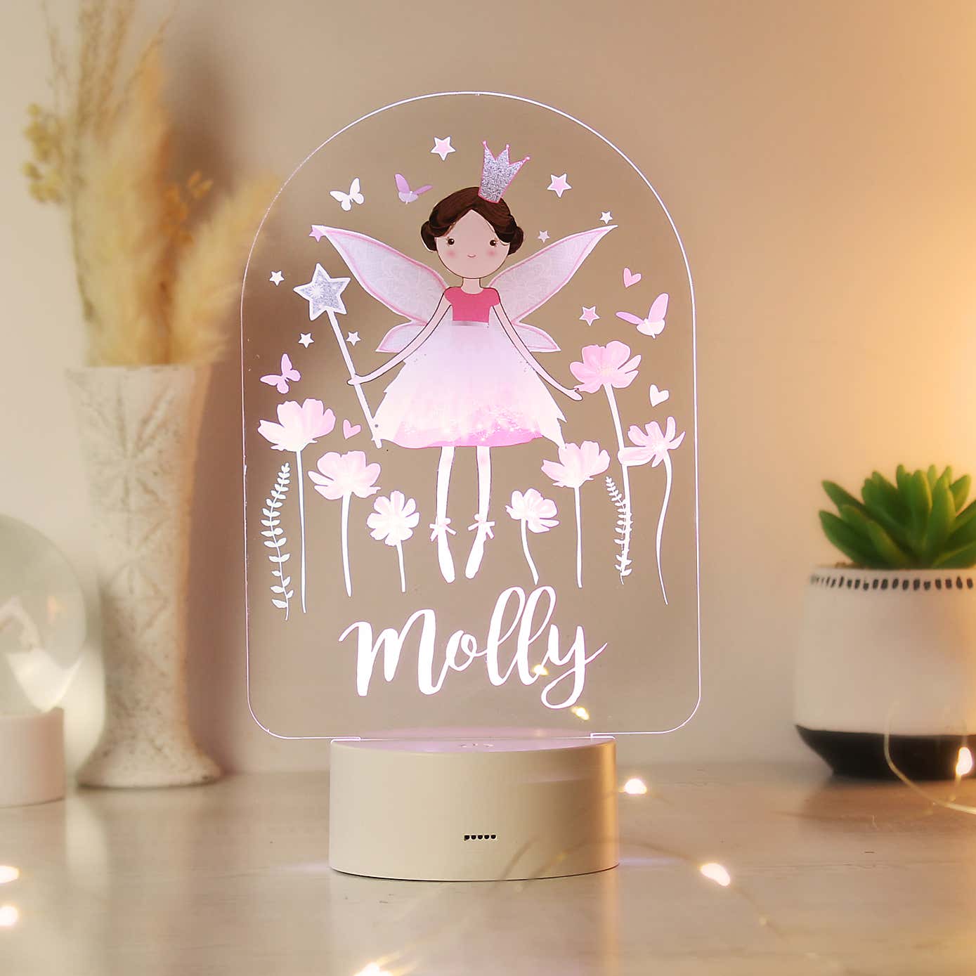 Personalised Fairy  Colour Changing Night LED Light