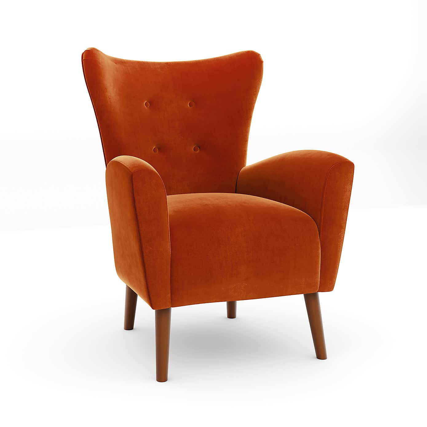 Sven Velvet Modern Wing Chair