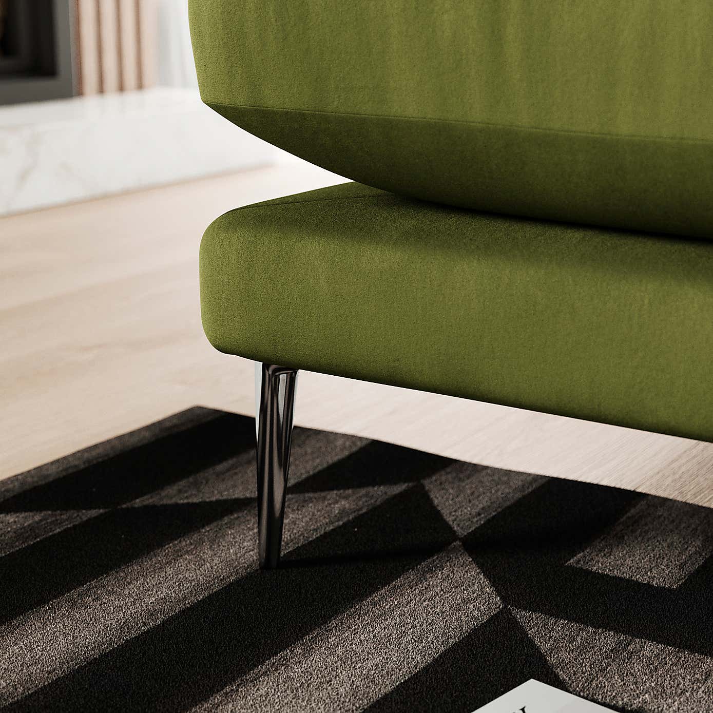 Lawson Matte Plush Velvet Corner Chaise Sofa