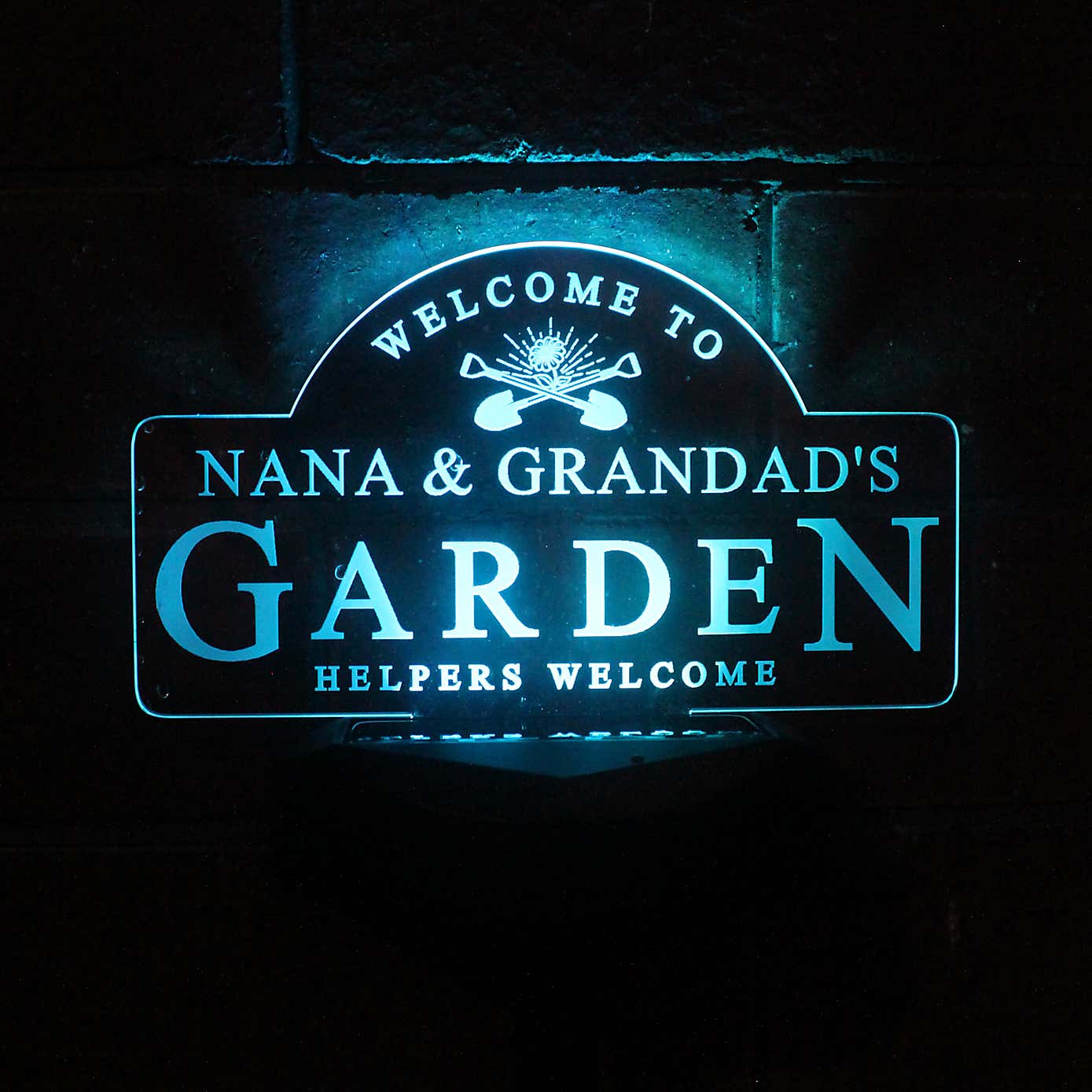 Personalised Garden Sign Outdoor Solar LED Light