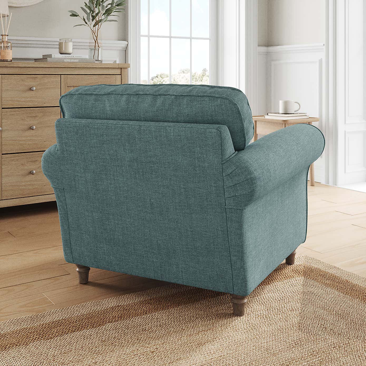 Flori Armchair, Tonal Plush Chenille