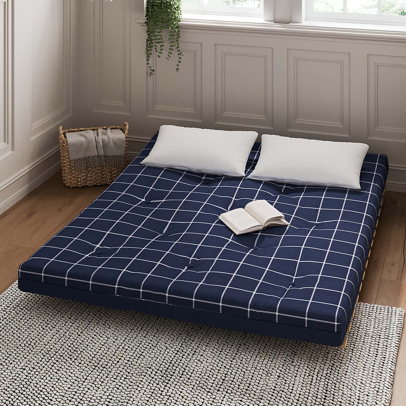 Mito Double Window Pane Check Futon