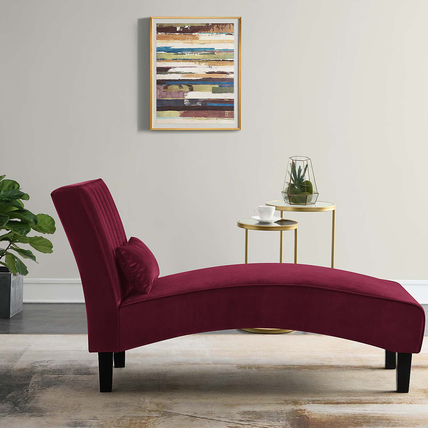 Bella Velvet Chaise Lounge