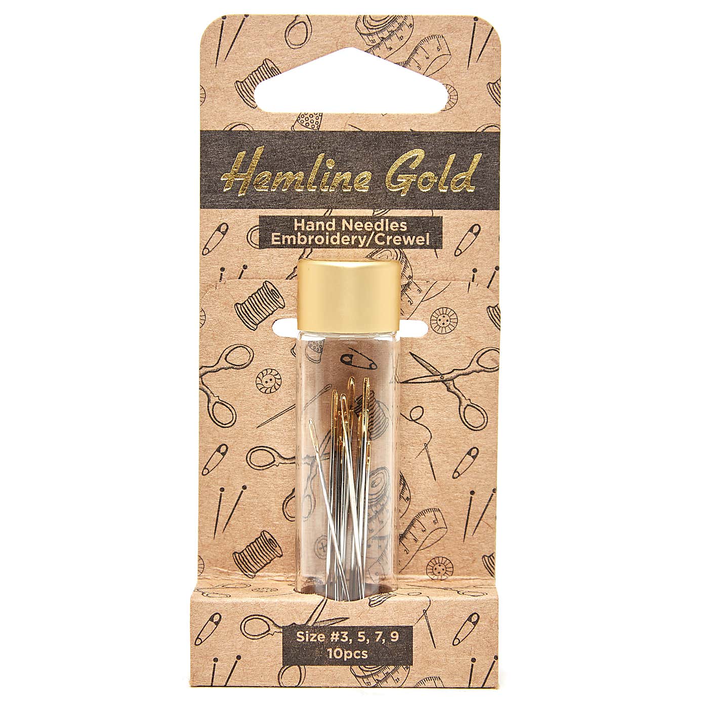 Hemline Gold Premium Hand Sewing Embroidery/Crewel Needles