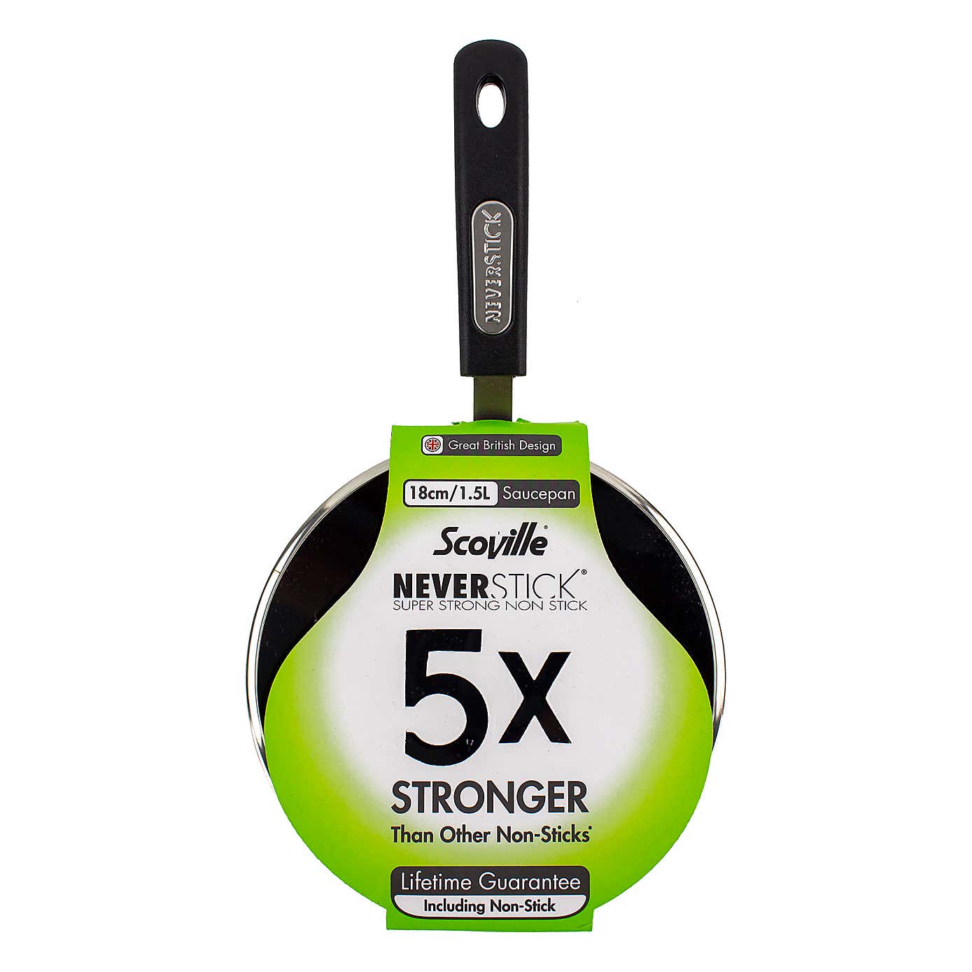 Scoville Neverstick Non-stick Aluminium Saucepan, 18cm