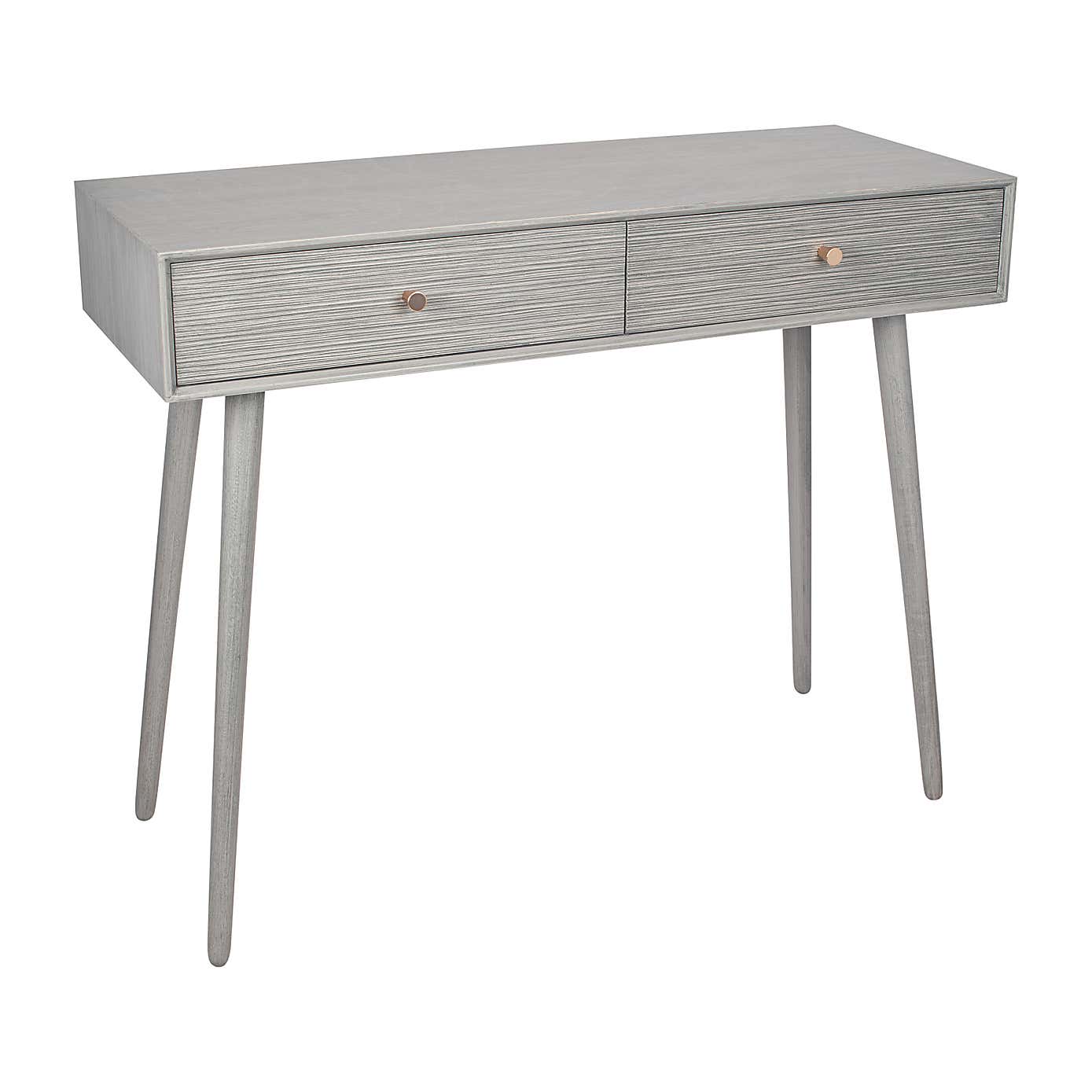 Pacific Chaya 2 Drawer Dressing Table, Grey Pine