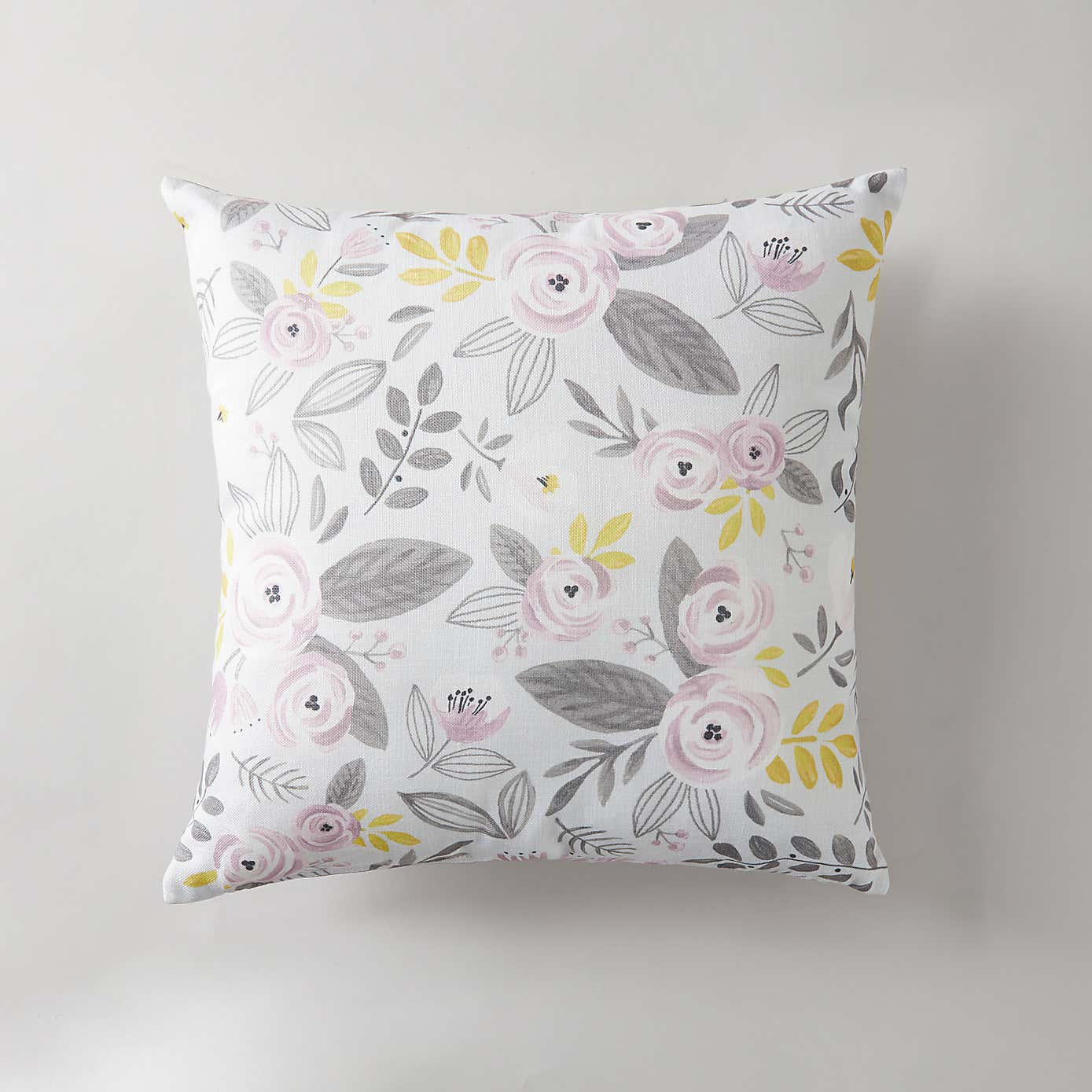 Blooms Blush and Ochre Floral Cushion