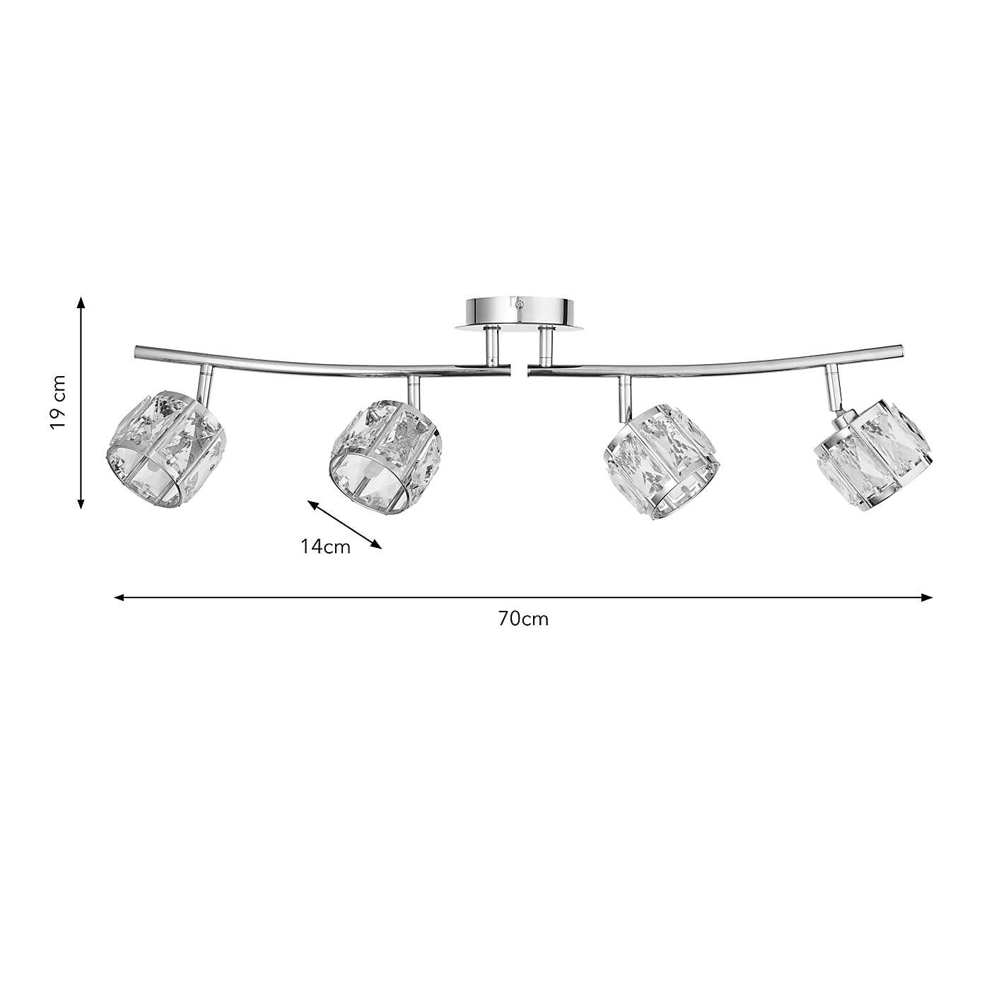 Kleio Modern 4 Light Adjustable Spotlight Bar
