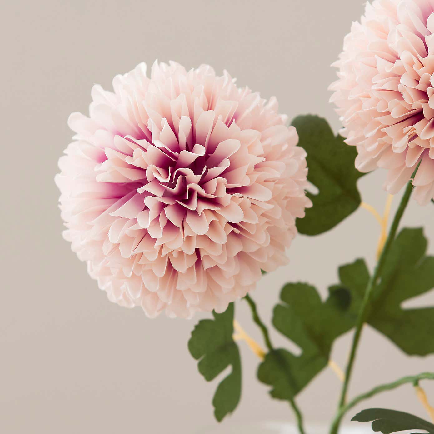 Artificial Pink Ball Dahlia Stem