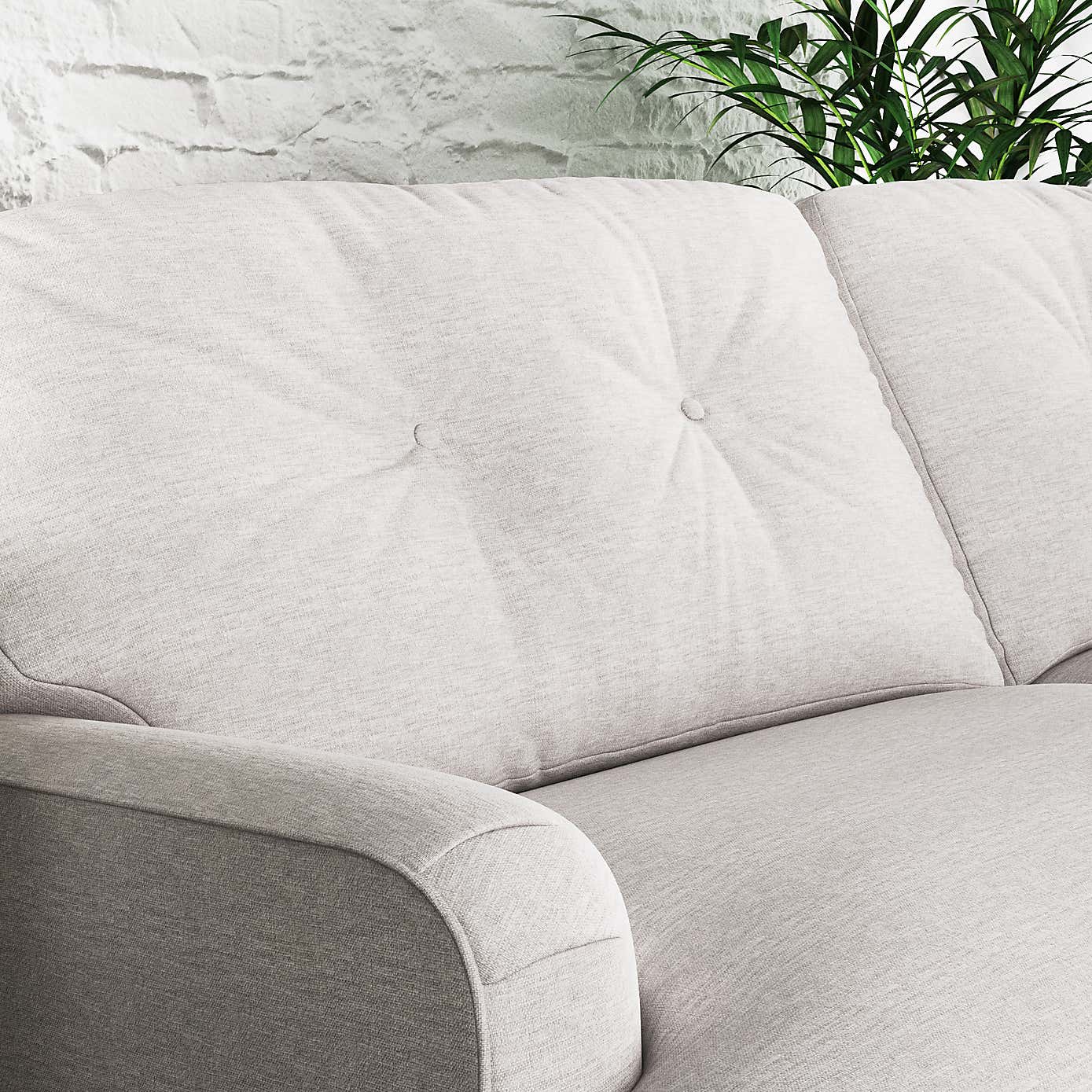 Martha Slub Faux Linen 4 Seater Sofa