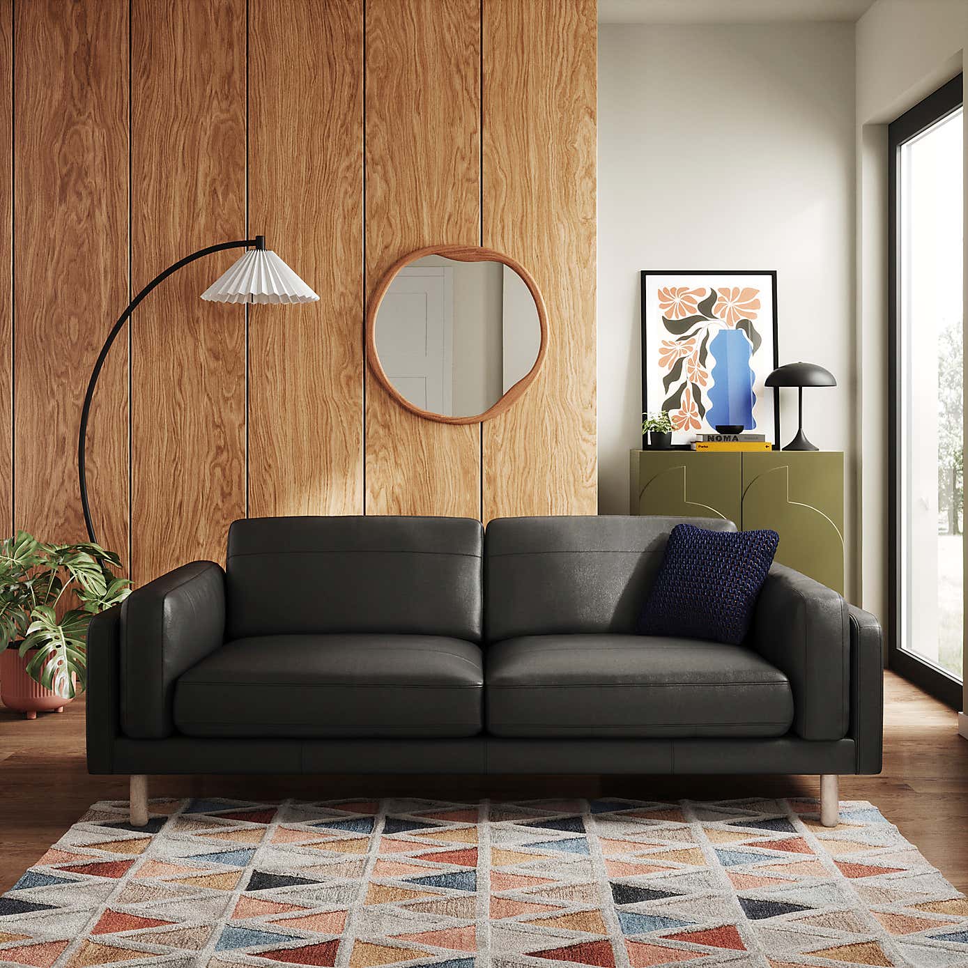 Newton Vintage Leather 4 Seater Sofa