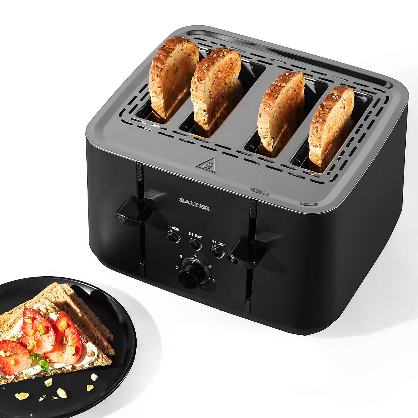 Salter Kuro Black 4 Slice Toaster