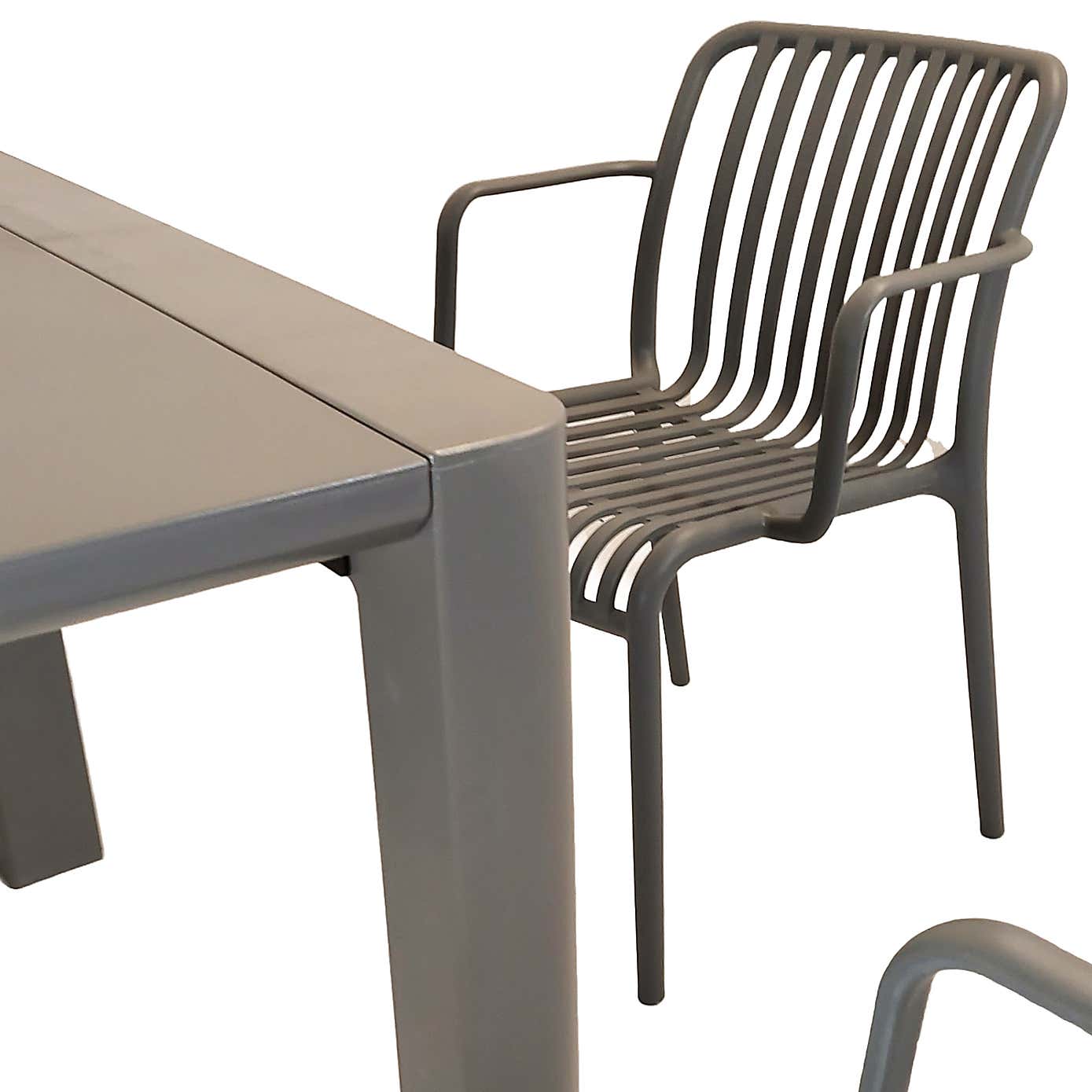 Modura Henrik Square Dining Table with 4 Alma Armchairs