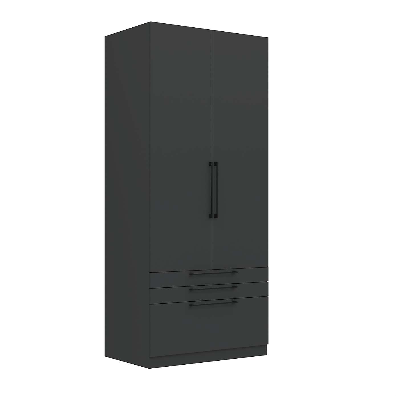 Foster Double 3 Drawer Wardrobe