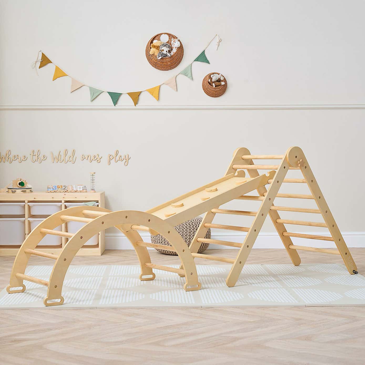 Tutti Bambini Scala Montessori 3 in 1 Pikler Climbing Frame with Climbing Wall