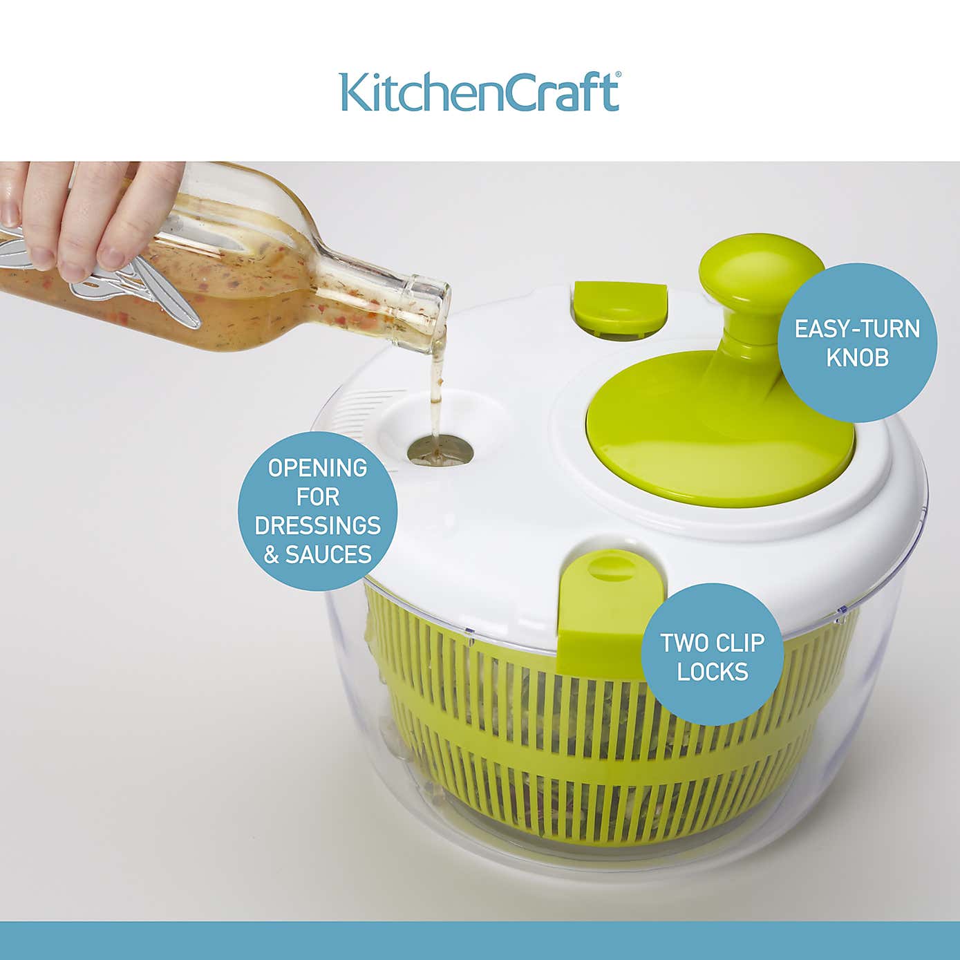 Manual Plastic Large Salad Spinner