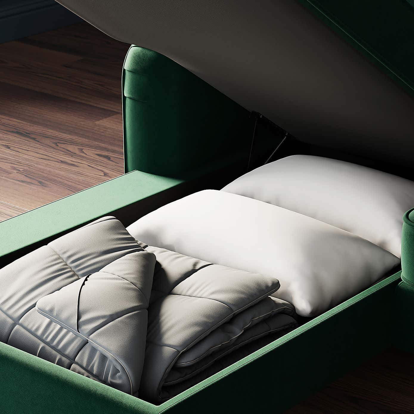 Beatrice Matte Velvet 4 Seater Corner Chaise Double Sofa Bed