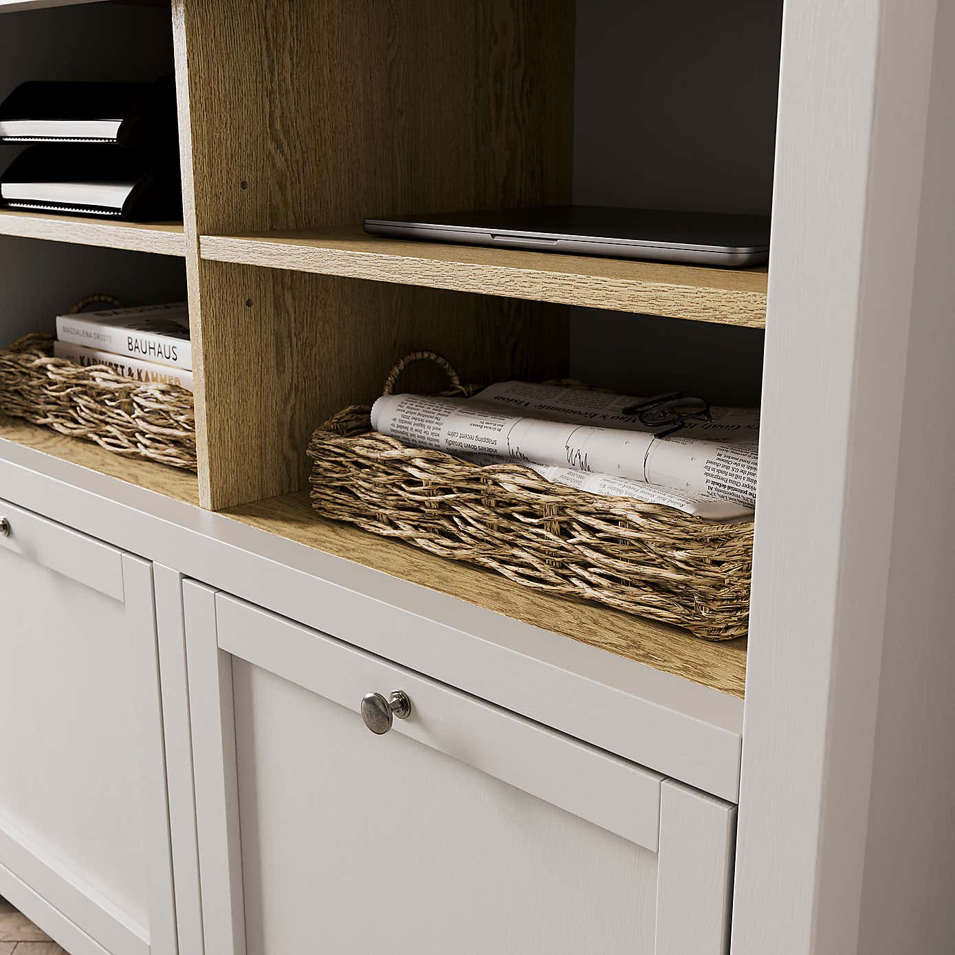 Olney Compact Storage Cabinet, Stone