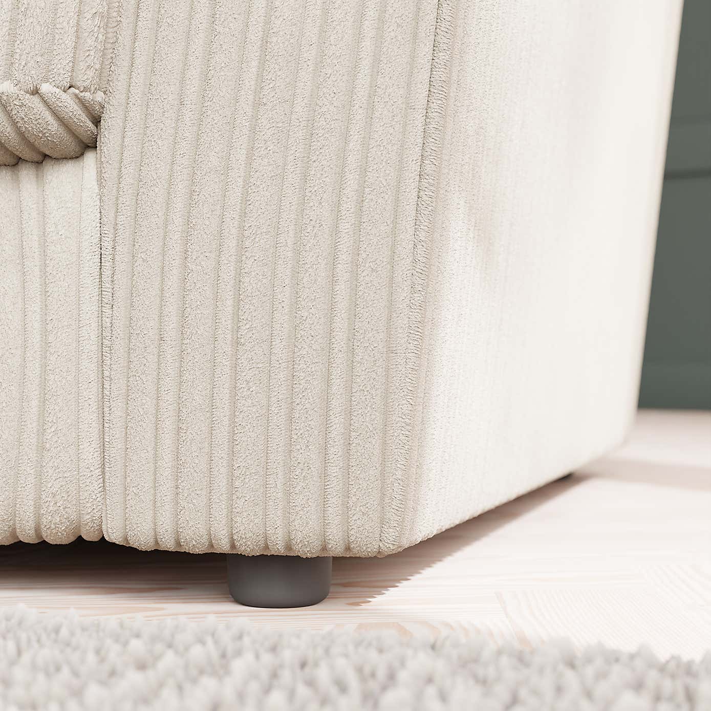 Blake Curved Arm Jumbo Cord Snuggle Chair