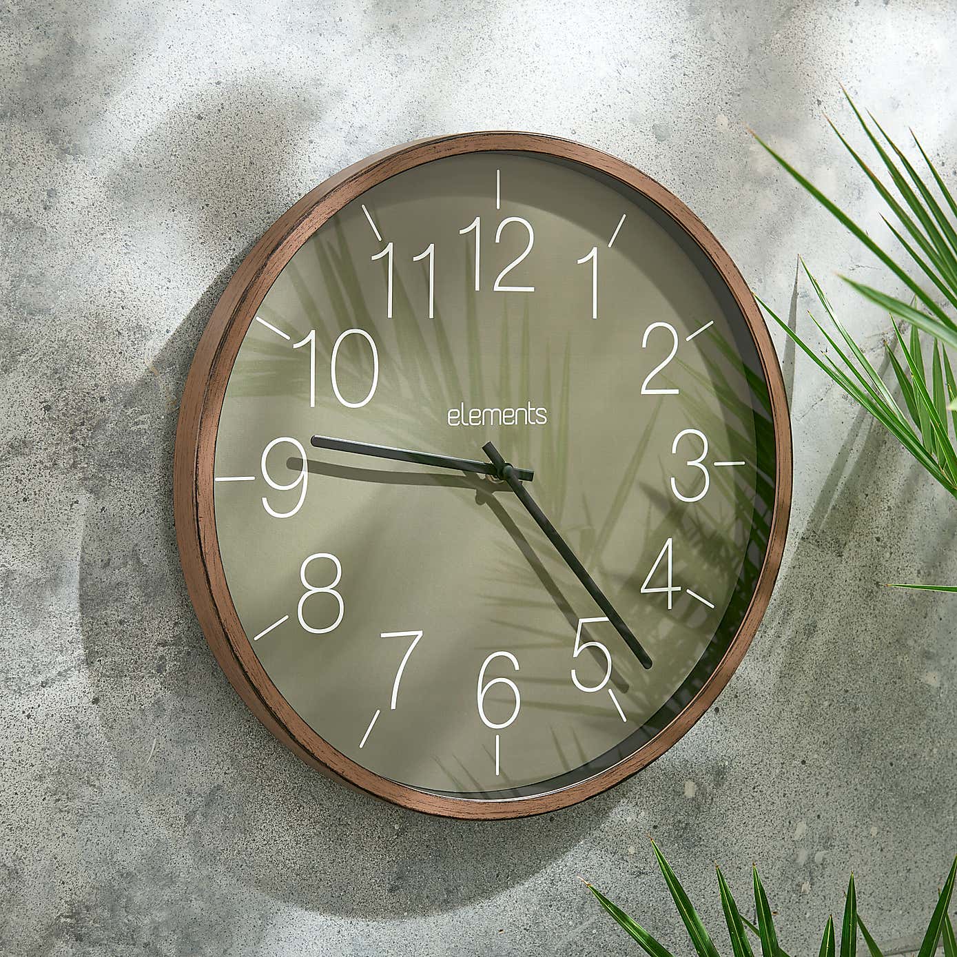 Elements Indoor Outdoor Wall Clock