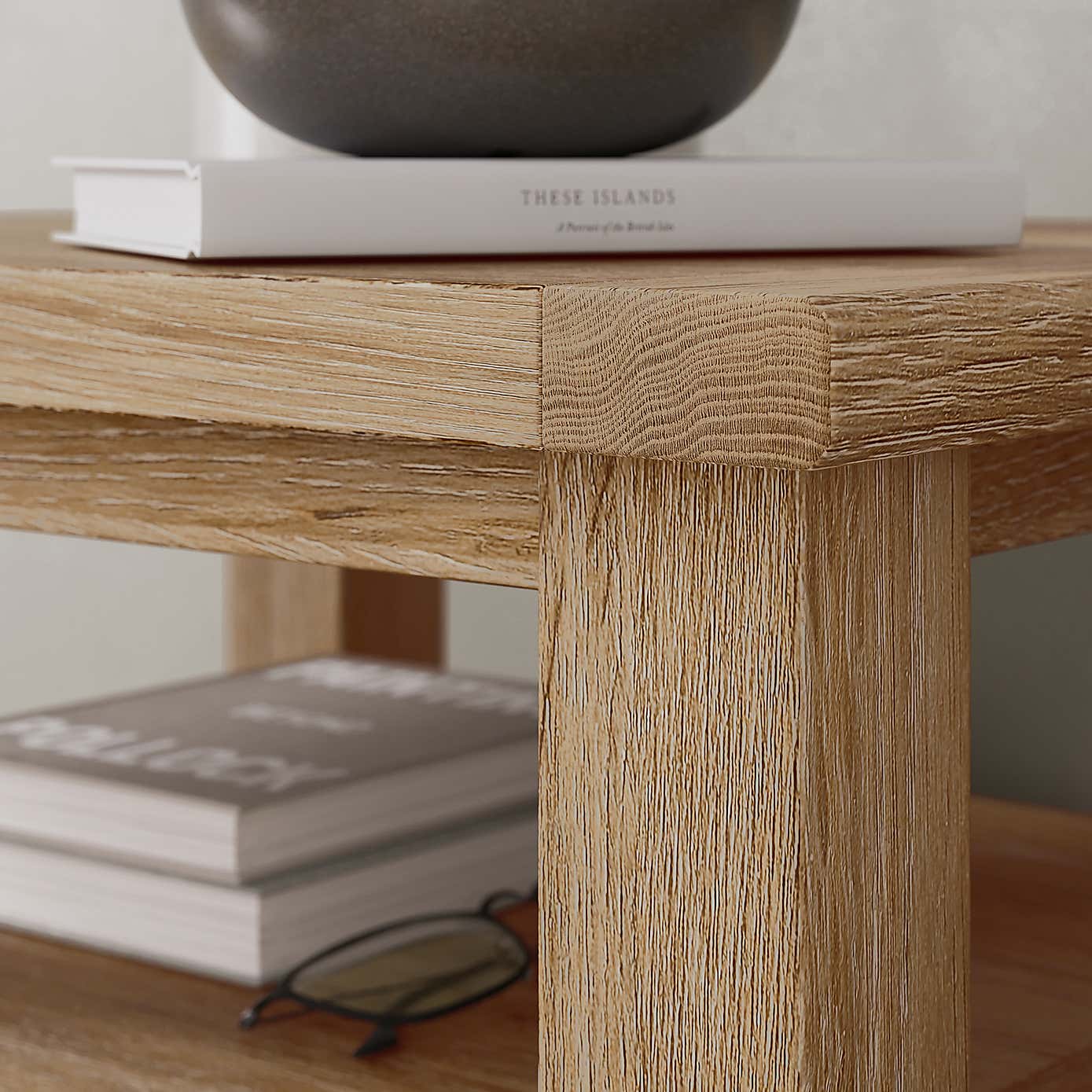 Olney 2 Drawer Bedside Stone