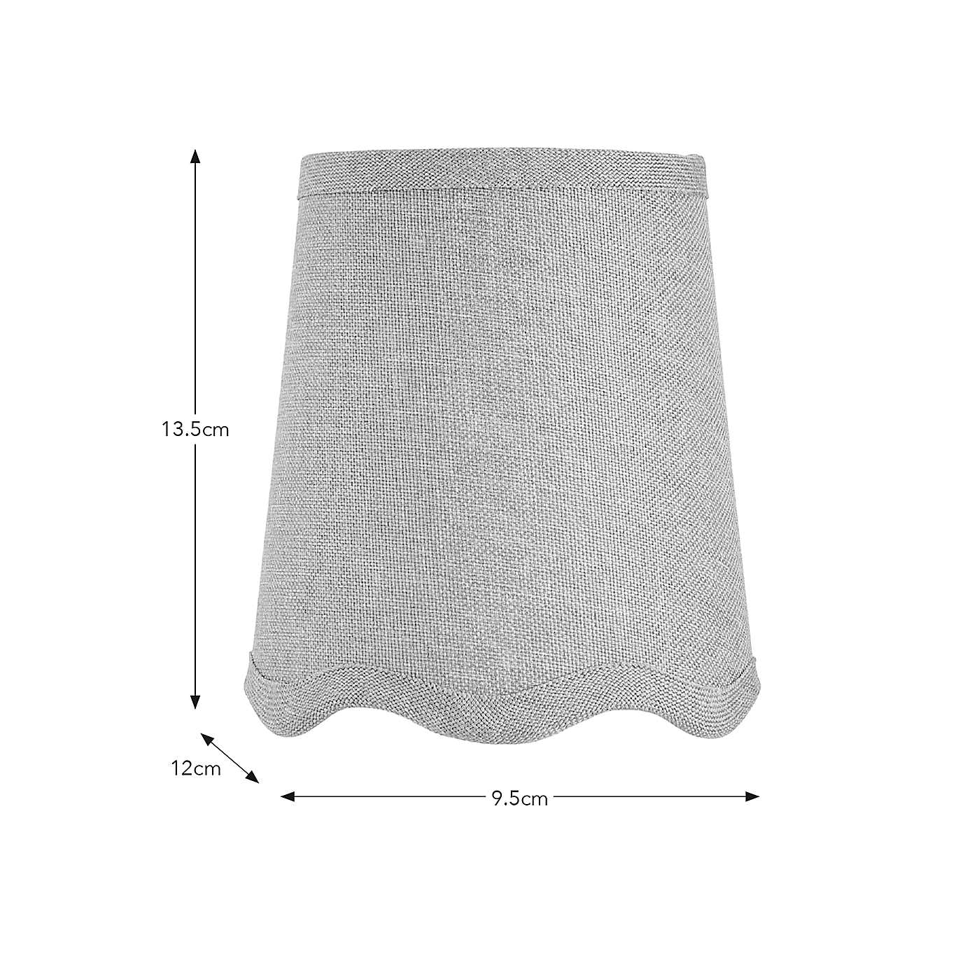 Scalloped Edge Linen Lamp Shade